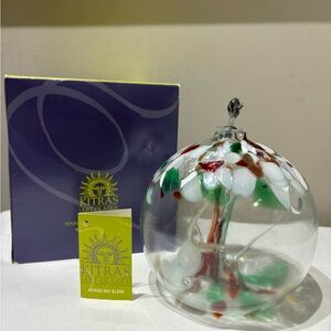 Kitras Art Glass Hand-Blown Tree of Enchantment Oil Lamp